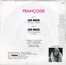 [Pochette de Les mecs (FRANOISE (2)) - verso]