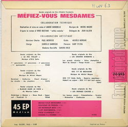 [Pochette de Mfiez-vous Mesdames (B.O.F.  Films ) - verso]
