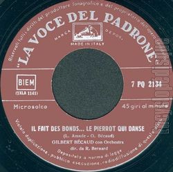 [Pochette de Il fait des bonds…le Pierrot qui danse (Gilbert BCAUD)]