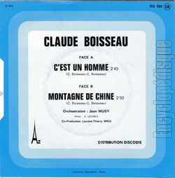 [Pochette de C’est un homme (Claude BOISSEAU) - verso]