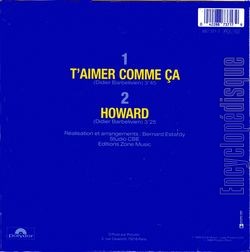 [Pochette de T’aimer comme a (Dominique GOZZI) - verso]
