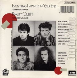 [Pochette de Everything I want is in your eyes (SING SING) - verso]