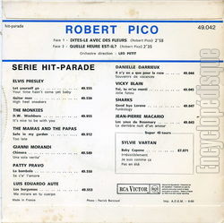 [Pochette de Dites-le avec des fleurs (Robert PICO) - verso]
