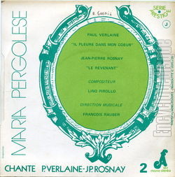 [Pochette de Il pleure dans mon cœur (Maria PERGOLESE) - verso]