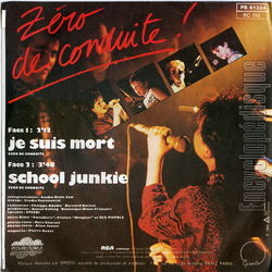 [Pochette de Je suis mort (ZRO DE CONDUITE) - verso]
