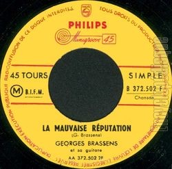 [Pochette de Le nombril des femmes d’agents (Georges BRASSENS) - verso]