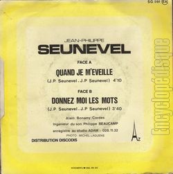 [Pochette de Quand je m’veille (Jean-Philippe SEUNEVEL) - verso]