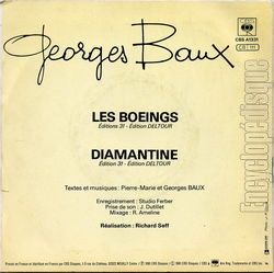 [Pochette de Les boeings (Georges BAUX) - verso]