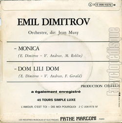 [Pochette de Monica (Emil DIMITROV) - verso]