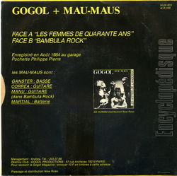 [Pochette de Les femmes de 40 ans (GOGOL (GOGOL 1er et la HORDE)) - verso]