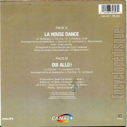 [Pochette de La house dance (Les GUIGNOLS) - verso]