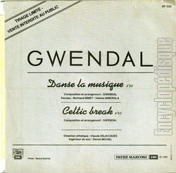 [Pochette de Danse la musique (GWENDAL) - verso]