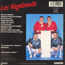 [Pochette de Le temps des copains (Les VAGABONDS) - verso]