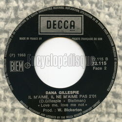 [Pochette de Dana GILLESPIE - Tu n’as vraiment pas chang  (Les FRANCOPHILES) - verso]