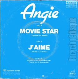 [Pochette de Movie star (ANGIE) - verso]
