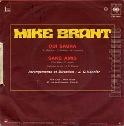 [Pochette de Qui saura (Mike BRANT) - verso]