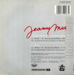 [Pochette de Johnny, Johnny (Jeanne MAS) - verso]