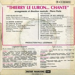 [Pochette de Chevalier du ciel (Thierry LE LURON) - verso]