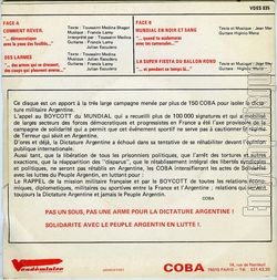 [Pochette de Argentine solidarit (COBA) - verso]