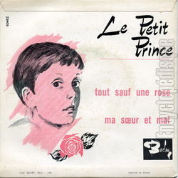[Pochette de Tout sauf une rose (Le PETIT PRINCE) - verso]