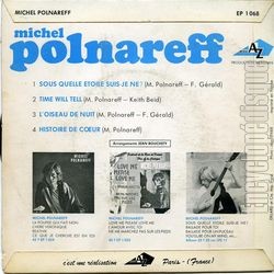 [Pochette de Sous quelle toile suis-je n ? (Michel POLNAREFF) - verso]