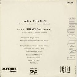 [Pochette de Fuis-moi (EMANUELLA) - verso]