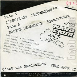 [Pochette de L’escargot (ELECTRICK GARBAGE) - verso]