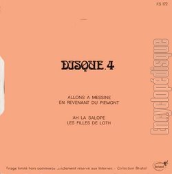 [Pochette de Chansons d&rsquo;internat n� 4 (COMPILATION) - verso]