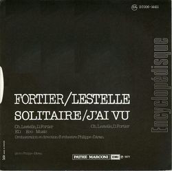 [Pochette de Solitaire (FORTIER/LESTELLE) - verso]