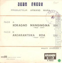 [Pochette de Koragno mangingina (Jean FREDY) - verso]
