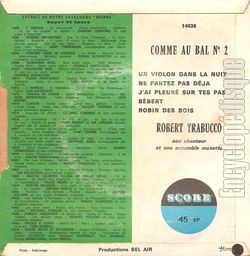 [Pochette de Comme au bal n2 (Robert TRABUCCO) - verso]