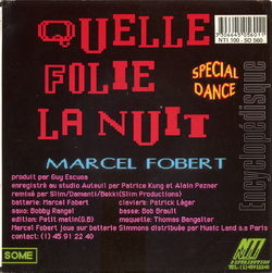 [Pochette de Quelle folie la nuit (Marcel FOBERT) - verso]