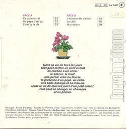 [Pochette de L’veil des petits (JEUNESSE) - verso]