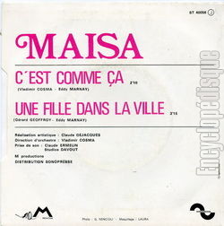 [Pochette de C’est comme a (MASA) - verso]