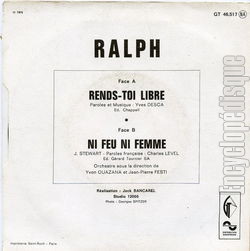 [Pochette de Rends-toi libre (RALPH) - verso]