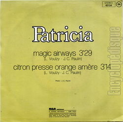 [Pochette de Magic airways (PATRICIA) - verso]