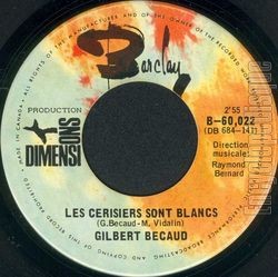 [Pochette de Les cerisiers sont blancs (Gilbert BCAUD)]