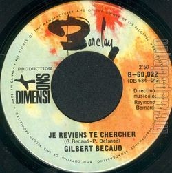 [Pochette de Les cerisiers sont blancs (Gilbert BCAUD) - verso]