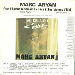 [Pochette de Amne ta semaine (Marc ARYAN) - verso]