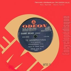 [Pochette de Tu le regretteras (Gilbert BCAUD)]
