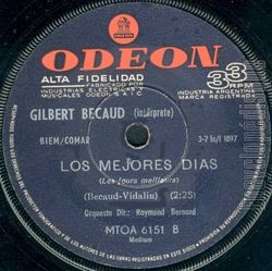 [Pochette de Tu le regretteras (Gilbert BCAUD) - verso]