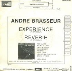 [Pochette de Exprience (Andr BRASSEUR) - verso]