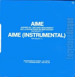 [Pochette de Aime (AU FIL DU TEMPS) - verso]