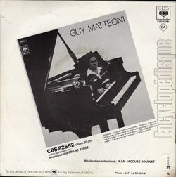 [Pochette de America (Guy MATTONI) - verso]