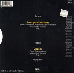 [Pochette de J’veux pu qu’tu m’aimes (Robert CHARLEBOIS) - verso]