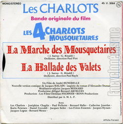 [Pochette de Les 4 Charlots mousquetaires (B.O.F.  Films ) - verso]