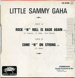 [Pochette de Rock’n’roll is back again (Little Sammy GAHA) - verso]