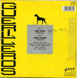 [Pochette de Srie noire (GUERILLEROS) - verso]