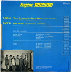 [Pochette de Chant des supporters Berck-basket (Eugne SINZEWSKI) - verso]