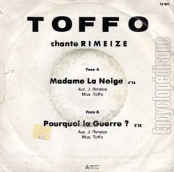 [Pochette de Madame la neige (TOFFO) - verso]